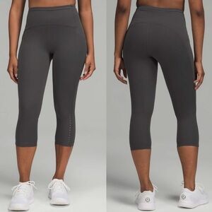 LULULEMON Swift Speed Gray Crop High Rise Leggings